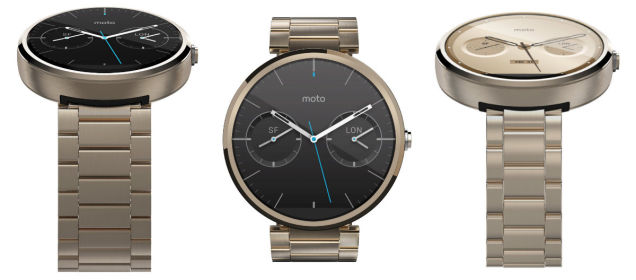 Motorola’s Gold Moto 360 .