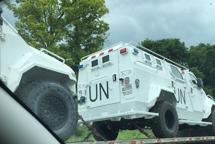 UN Armored Vehicles Transported via I-81 Lexington, Virginia