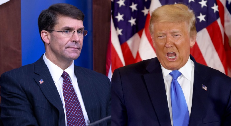 President Trump has terminated Defense Secretary Mark Esper