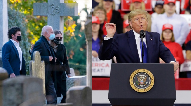 President Trump’s campaign criticized Joe Biden over his visit on Beau Biden’s Grave